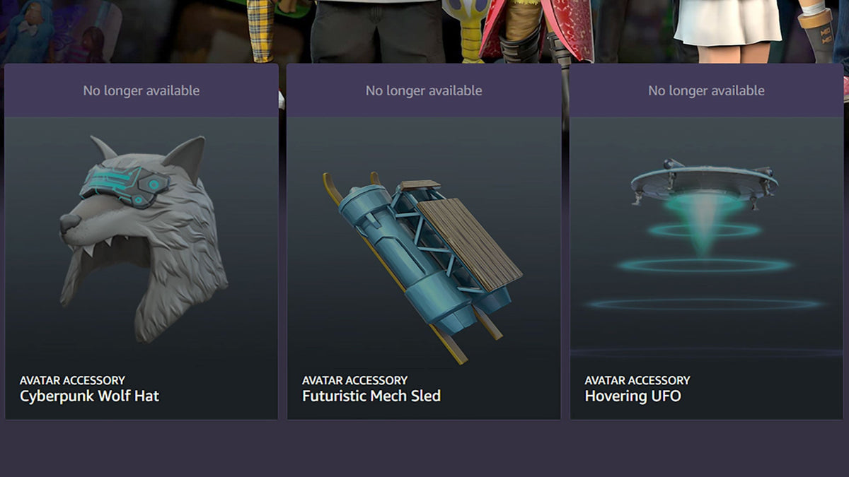 Roblox avatar accessories marked no longer available in a promo code guide