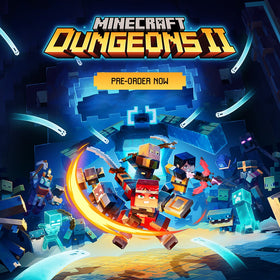 Minecraft Dungeons II promotional poster shared on X, showing heroes in a dungeon