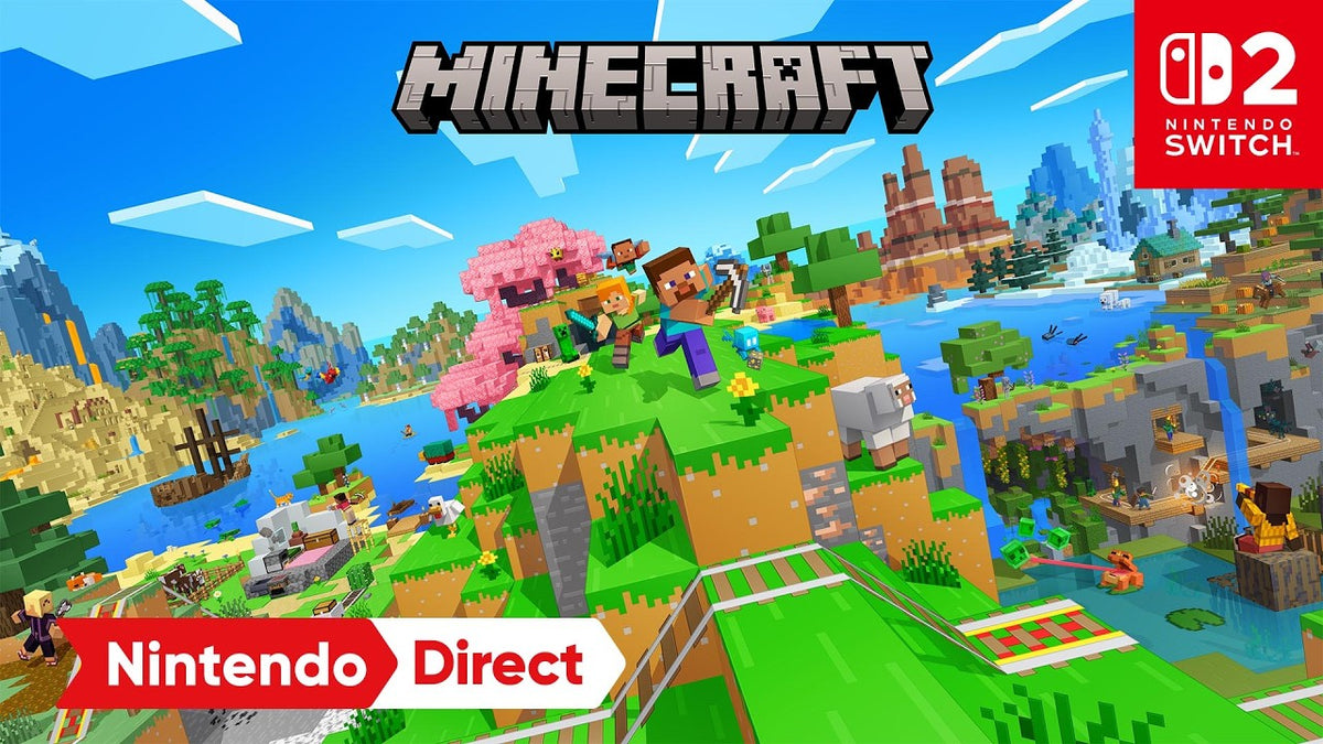 Minecraft Nintendo Switch 2 promotional artwork for the Vibrant Visuals launch