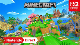 Minecraft Nintendo Switch 2 promotional artwork for the Vibrant Visuals launch