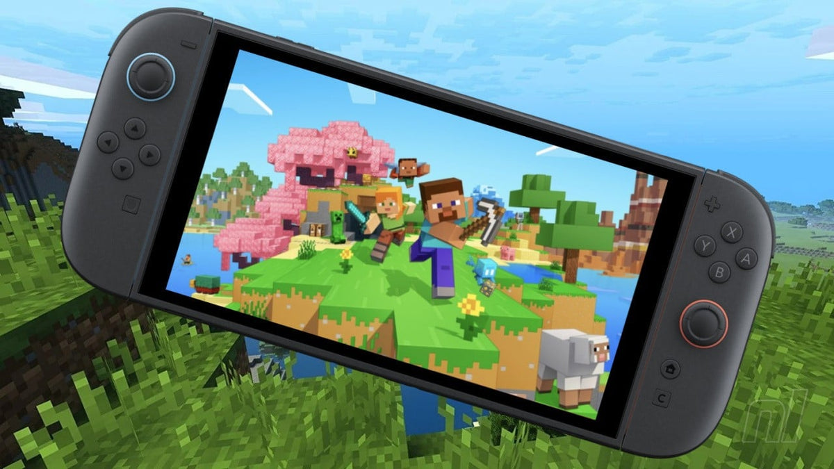 Minecraft gameplay displayed on Nintendo Switch 2 hardware