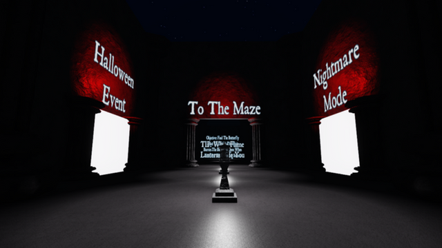 Dark maze entrance from The Mimic Maze on Roblox, illustrating horror-maze navigation