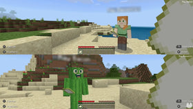 Minecraft split-screen gameplay on console