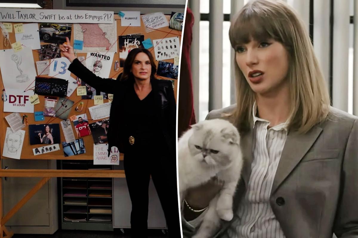 Taylor Swift Makes Surprise Emmys 2026 Cameo in Law & Order: SVU Sketch With Mariska Hargitay